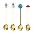 4Pcs Stainless Steel Spoon Kitchen Bar Cutlery Tea Coffee Stirring