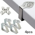4Pcs Stainless Steel Table Cloth Clips Thickened Strong Tablecloth Clip