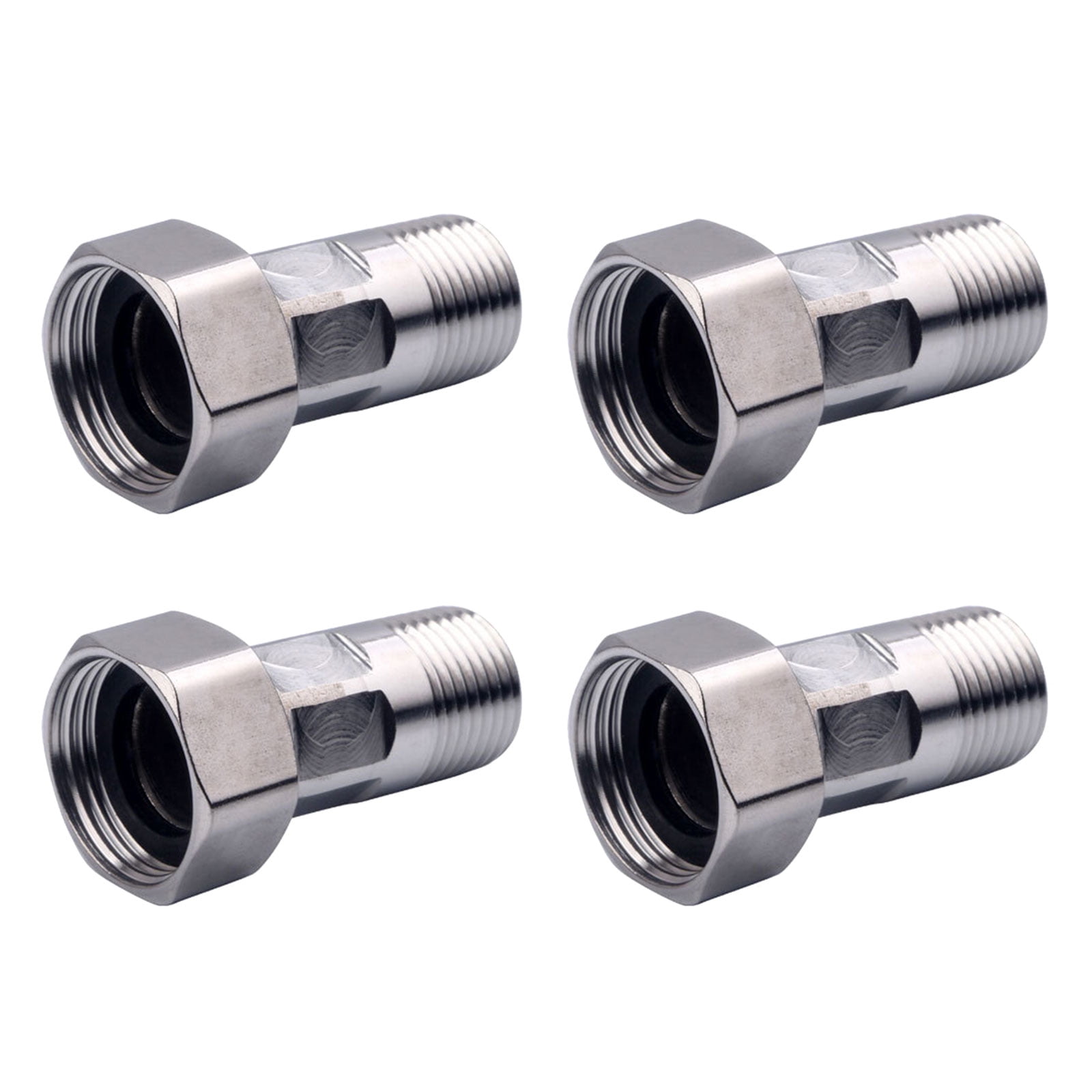 Union Connector Reducer 4Pcs Stainless Steel Water Pipe Reducing Union 1/2inch Male 3/4inch ...
