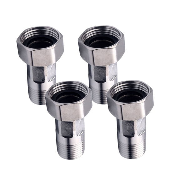4Pcs Stainless Steel Water Pipe Reducing Union Quick Coupling Replacement Pipe Fitting Coupling Joint for Water Meter