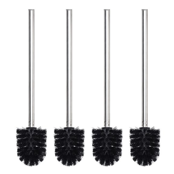 4Pcs Stainless Steels Handle Toilet Brush Bathroom Toilet Cleaning Replacement Brush Toilet Bowl Cleaner Tool Enduring