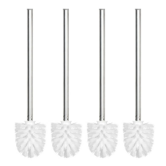 4Pcs Stainless Steels Handle Toilet Brush Bathroom Toilet Cleaning Replacement Brush Toilet Bowl Cleaner Tool Enduring