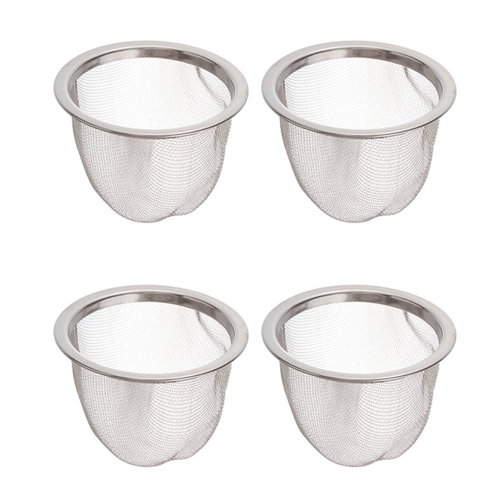 4Pcs Stainless Tea Strainers Tea Pot Infuser Tea Mesh Strainers Teapot
