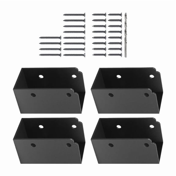 4Pcs Stair Fence Rail Brackets High Strength Deck Railing Bracket Connector for Deck Railing, Handrails, Barn and Beam