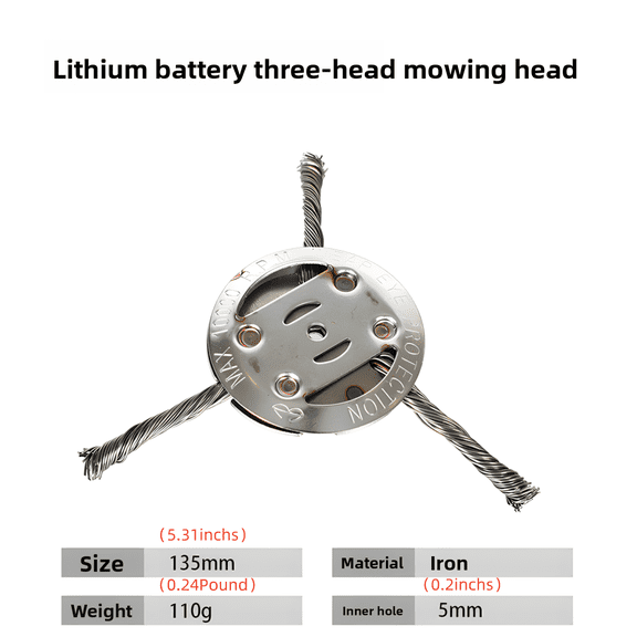 4Pcs，Steel Wire Trimmer Head, 3/6-Blade Twist Wire Grass Cutter for Lithium Lawn Mowers