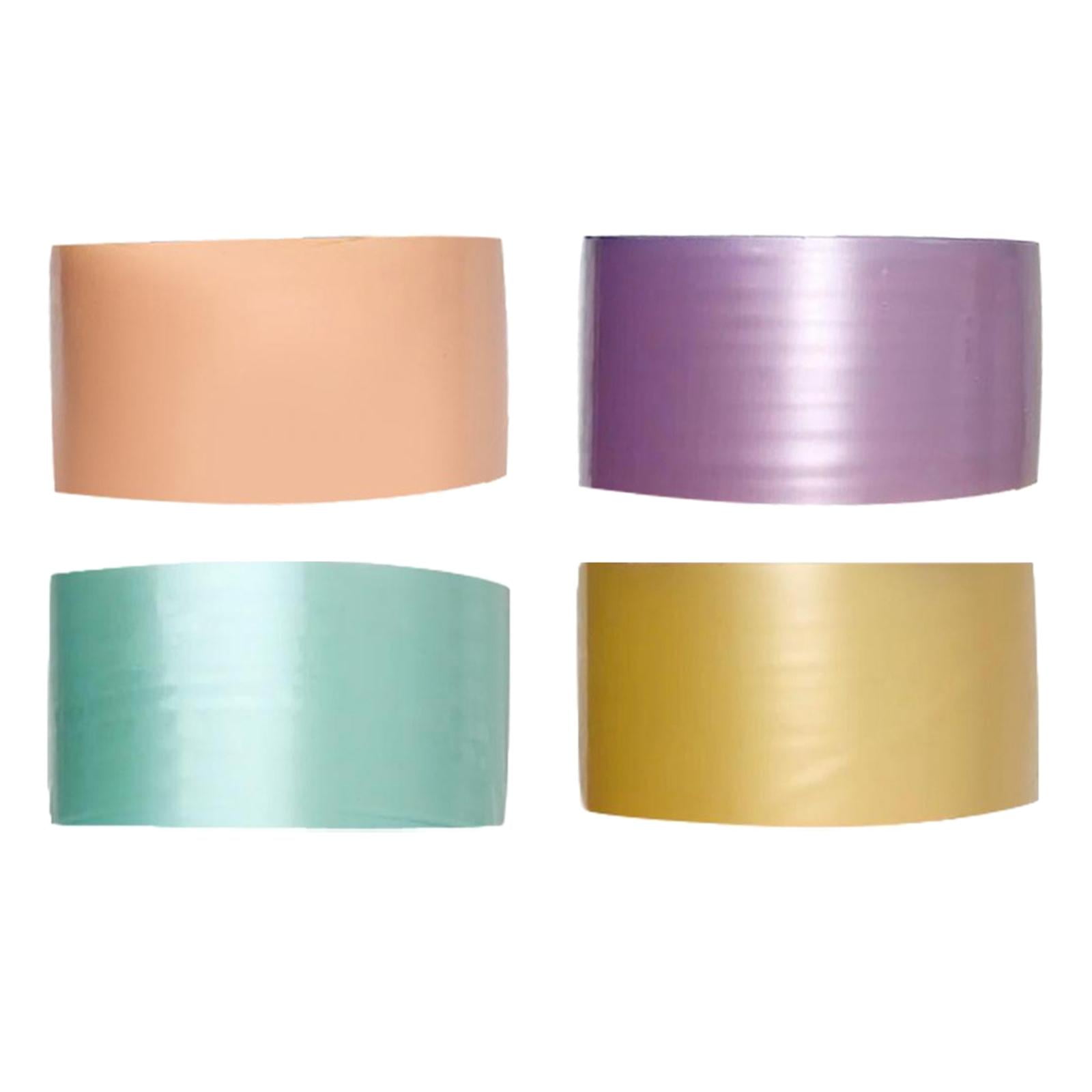 4Pcs Sticky Ball Tape, Funny Educational Toys Stationery Tapes, Transparent Color DIY Tape Sticky Ball for Kids Adult Home Birthday Gifts Orange Grassy Yellow Violet