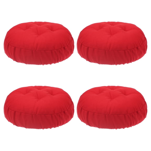 4Pcs Stool Covers Round, 12" Elastic Bar Stool Cover with Band Pad Washable, Red