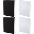 thumbnail image 1 of 4Pcs Stretchable Book Cover Black White Washable Reusable Large Nylon Book Sleeve Book Protector Elastic Notebook Wraps for 9 x 11 inch Hardcover Books Textbook Gift for DIY, 1 of 9