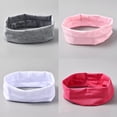 thumbnail image 1 of 4Pcs Stretchy Wide Headbands 55x235x4mm 4 Colors Elastic Non Slip Soft Cloth Fabric Knot Tie Athletic Turban for Women Summer DIY, 1 of 1