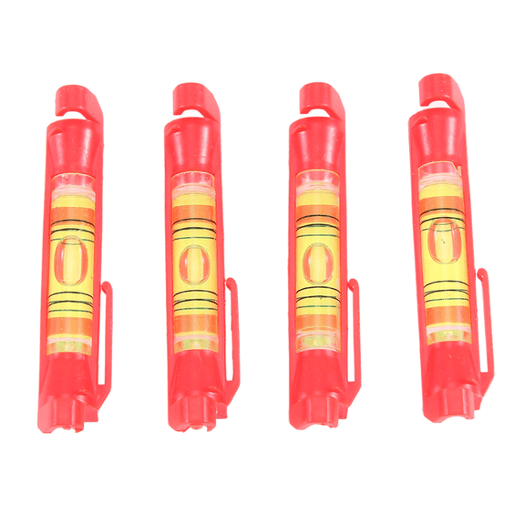 4Pcs String Level Hanging Line for Leveling Surveying, Building Trades, Bricklaying, Etc. (Red)