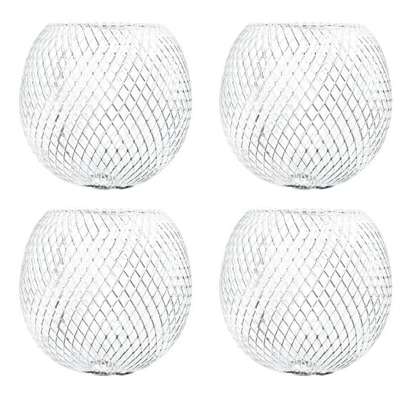 4Pcs String Light Lamp Shade Metal Light Cage Lantern String Lights Covers for Indoor Outdoor Lights Patio Decor Garden