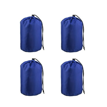 4Pcs Stuff Sacks Drawstring Storage Bag Camping Bags Dustproof Outdoor Camping Blue