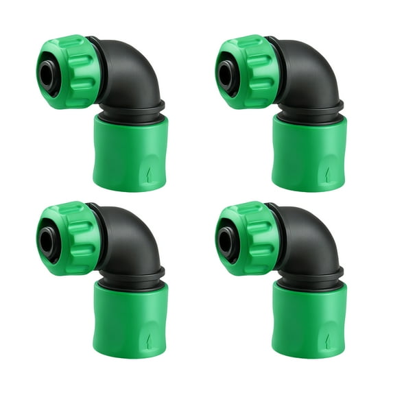 4Pcs Sturdy ABS 90 Degree Hose Angled Adapters Quick Connection ...