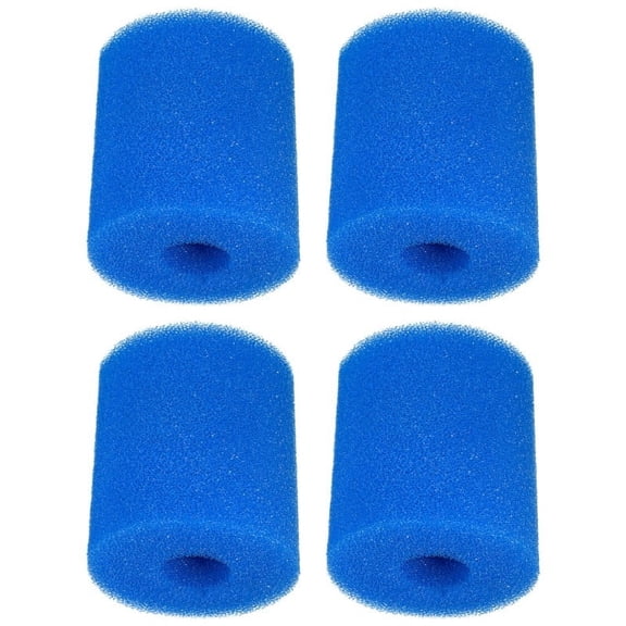 4Pcs Swimming Pool Filters Sponge Tube Black Blue Color 90mm*30mm*102 mm Blue 93*30*102 mm