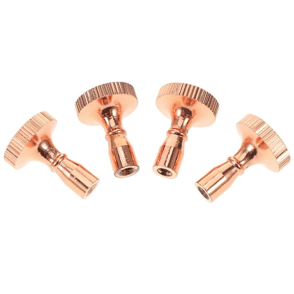 FONDOTIN 4Pcs Copper Lamp Turn Switch Knobs Replacement Compatible with Standard Lamps