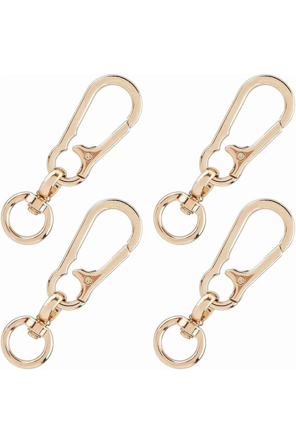 4Pcs Swivel Snap Hooks Lobster Claw Keychains Clasps Key Chain Clip Snap-On Keychain Ring Alloy Holder Key Ring