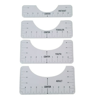 5Pcs T\-Shirt Alignment Ruler For Guiding Tshirt Measurement Ruler With  Size Chart DIY Drawing Template Craft Tool Drafting 