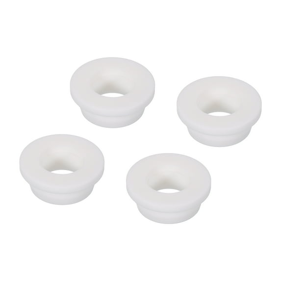 4Pcs T Type Rubber Grommet Mount Dia 29mm ID 19mm H 13.5mm Seal Protection Flexible Hole Plugs White