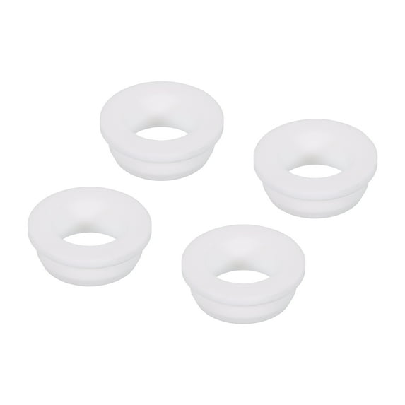 4Pcs T Type Rubber Grommet Mount Dia 39.3mm ID 28mm H 15.5mm Seal Protection Flexible Hole Plugs White