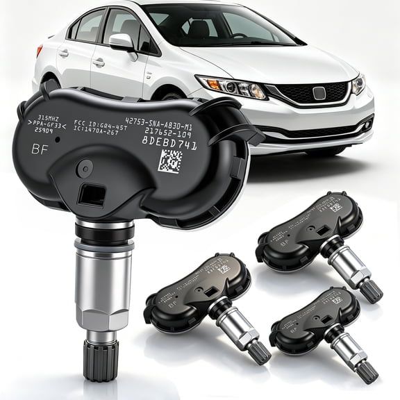4Pcs TPMS 315MHz Pre-Programmed Tire Pressure Monitoring Sensor for Honda Civic 2008-2014