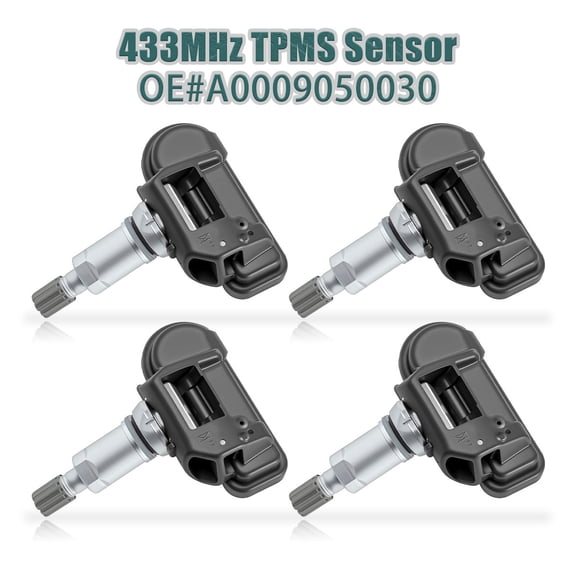 4Pcs TPMS Tire Pressure Monitoring System Sensor 433 MHz Compatible with Mercedes Peugeot Maybach Maserati Replaces A0009050030