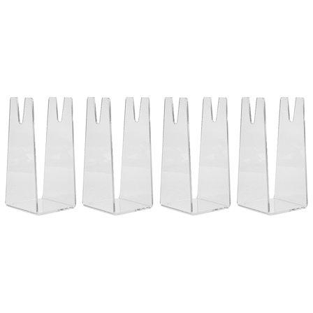 4Pcs Table Tennis Paddle Display Stand Clear Acrylic Racket Base Holder