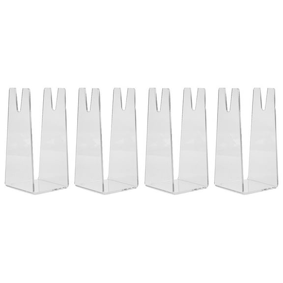4Pcs Table Tennis Paddle Display Stand Clear Acrylic Racket Base Holder