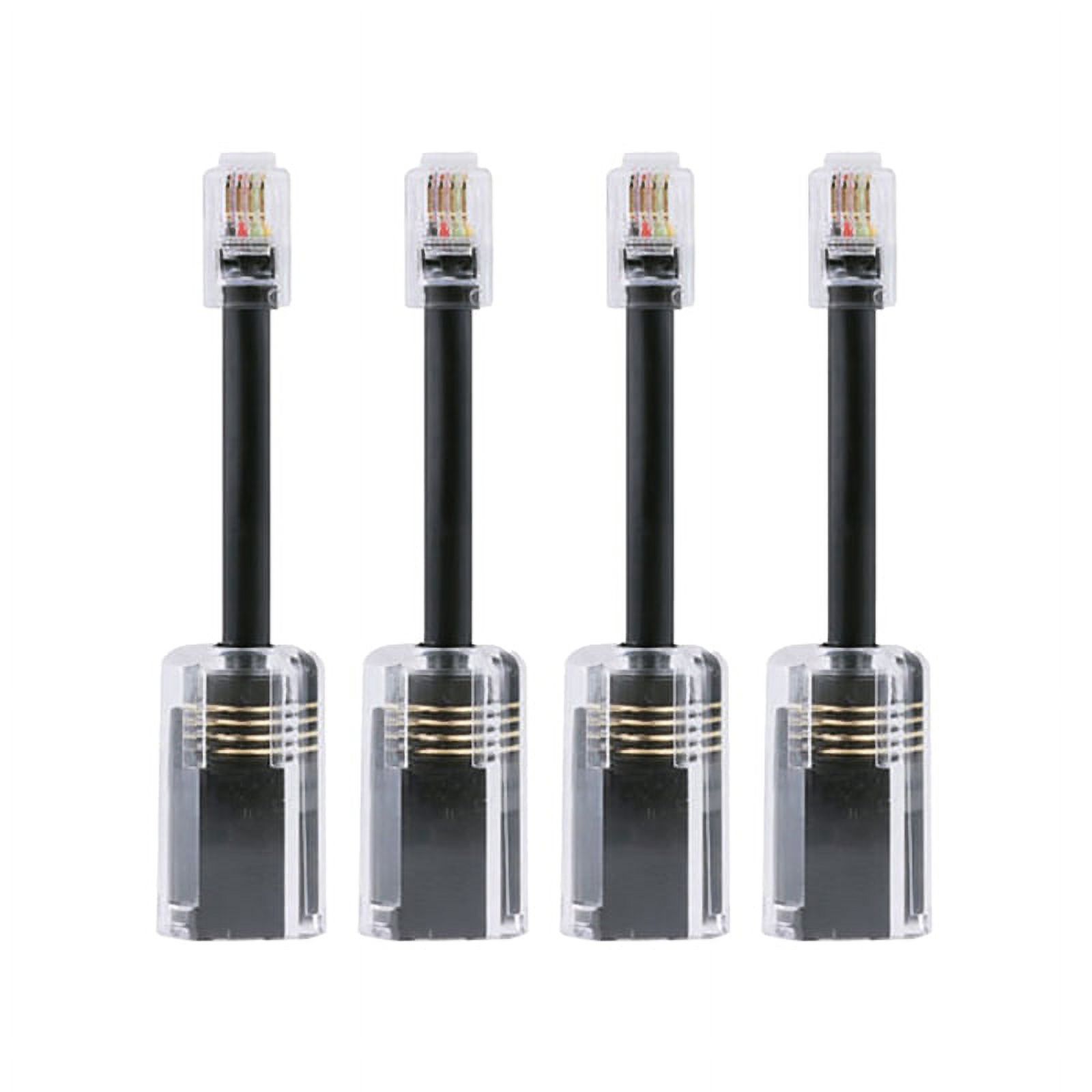 4Pcs Telephone Cord Detangler RJ9 4P4C 360 Degree Extended Rotating