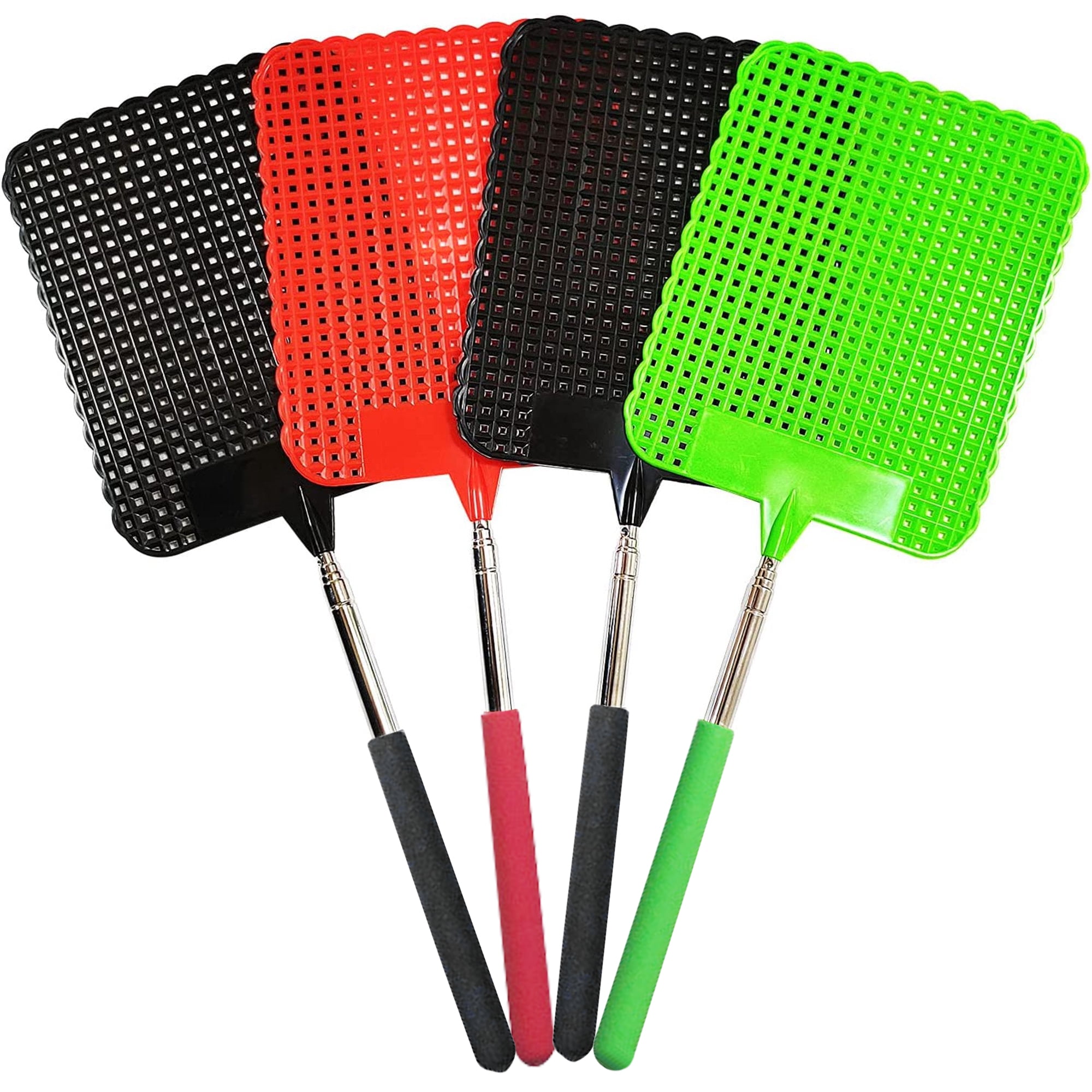 4Pcs Telescopic Fly Swatters, 29in Long Heavy Duty Retractable Manual