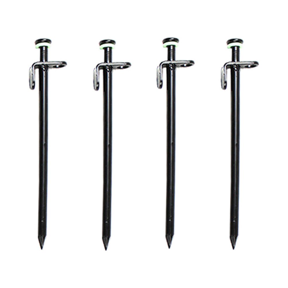 4Pcs Tent Stakes Steel Nail Tent Pegs Outdoor Inflexible Steel Awning