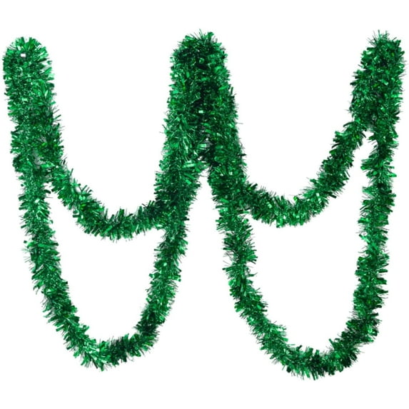 4Pcs Tinsel Garland Decoration for Holiday Tree Wall Home Office Event, Christmas, Birthday, Weddings, Party Decorations, Fluffy Twist for All-Season Indoor Outdoor Events, Total length 26.2ft