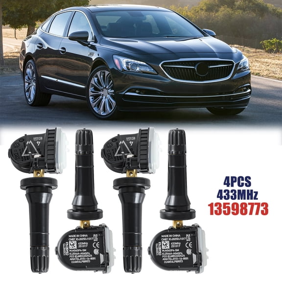 4Pcs Tire Pressure Sensor OEM 13598773 TPMS 433MHz For GMC Buick Chevy