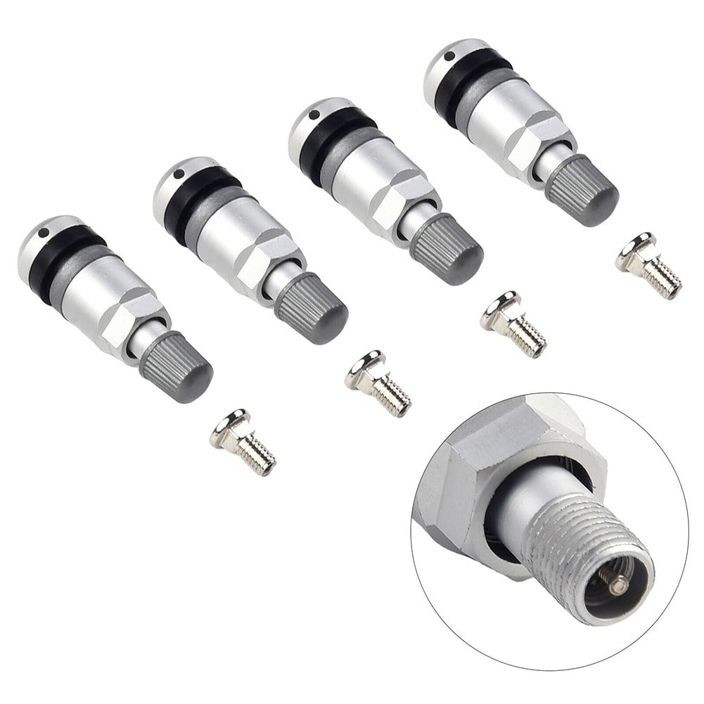Veritek VPS001 TPMS Sensor Set Of 4 - 315MHz For Acura, Replaces 42753TY2A51, Silver Valve Stems