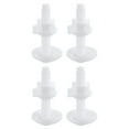 thumbnail image 1 of 4Pcs Toilet Seat Hinges Screws, White Universal Plastic Toilet Seat Hinge Bolt Screws with Nuts and Washers for Fixing the Top Toilet Seat, 1 of 6