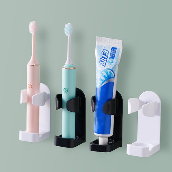 4Pcs Tooth Brush Rack Electric Toothbrush Stands White Simple Storage for Homeowners