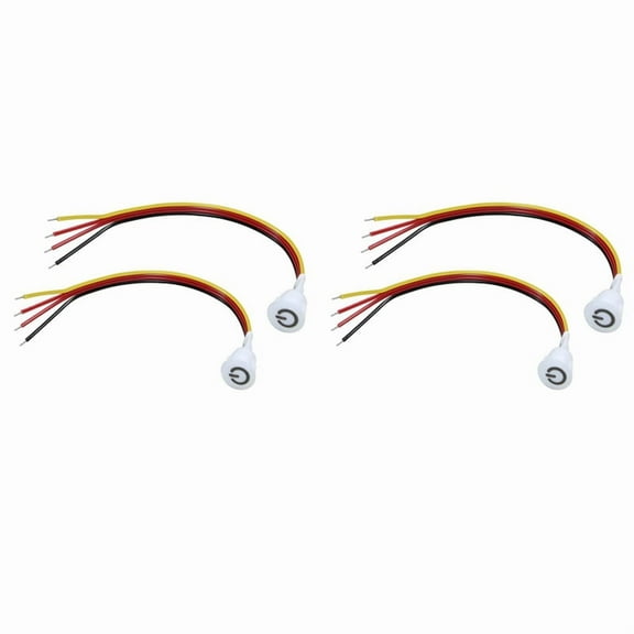 4Pcs Touch Dimmer Switch DC3.7V 5V 12V Stepless Dimmer Switch Sensor for LED Light, RV, Cabinet, Wardrobe and Strip