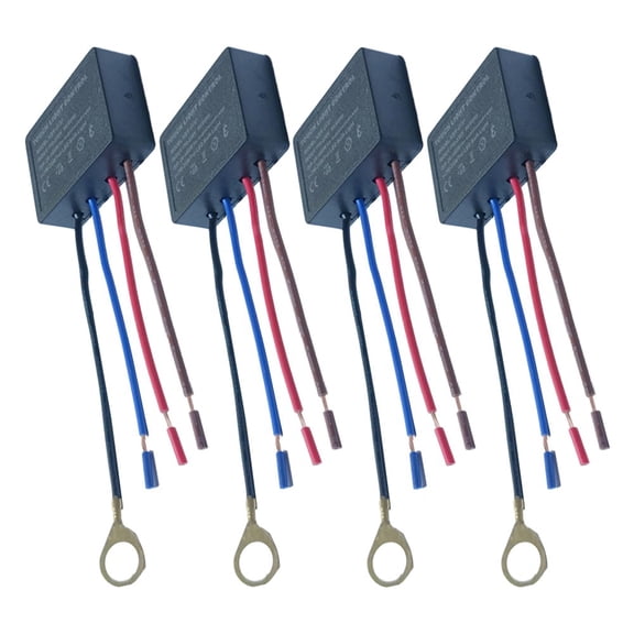 4Pcs Touch Switch 4-Way Touch Sensor Dimmer Switch for Table Lamps, Wall Lamps 1A