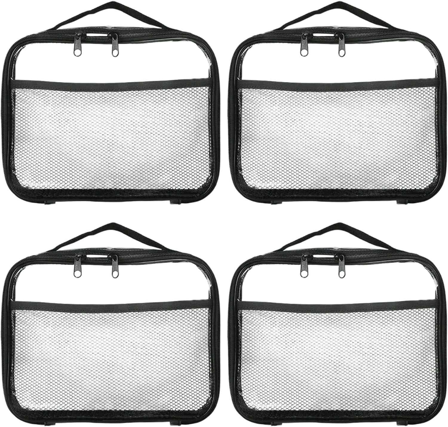 4Pcs Toy Storage Bags, Clear PVC Waterproof Toy Organizer Bags with Zipper, Multi-Purpose Storage Containers for Board Games, Puzzles, Books for Toys for