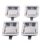 4Pcs Trailer Paddle Toolbox Lock Stainless Steel Truck Tool Box Paddle Lock Door Latch Handle with Keys Gaskets for RV Truck Trailer Toolbox, Silver
