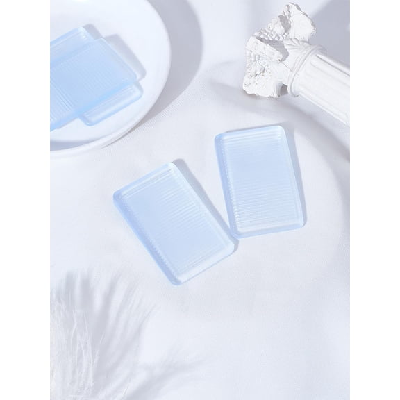 4Pcs Transparent PVC Furniture Pads Rectangle Furniture Leveling Shims Table Shims Clear Non Slip Furniture Pads DIY