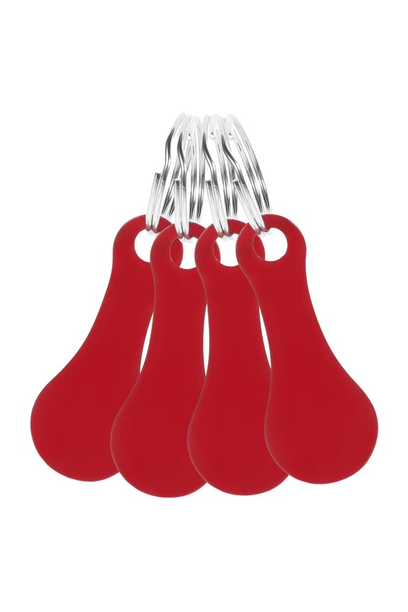 4Pcs Trolley Tokens Key Ring Ornament Metal Small Tokens Shopping Cart Tokens Key Chain