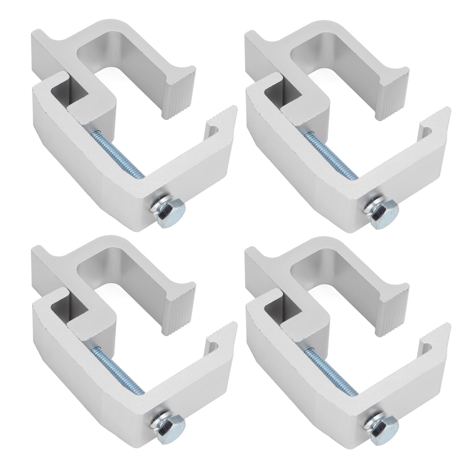 4Pcs Truck Topper Clamps, Truck Clamps Universal Silvery Aluminum Alloy