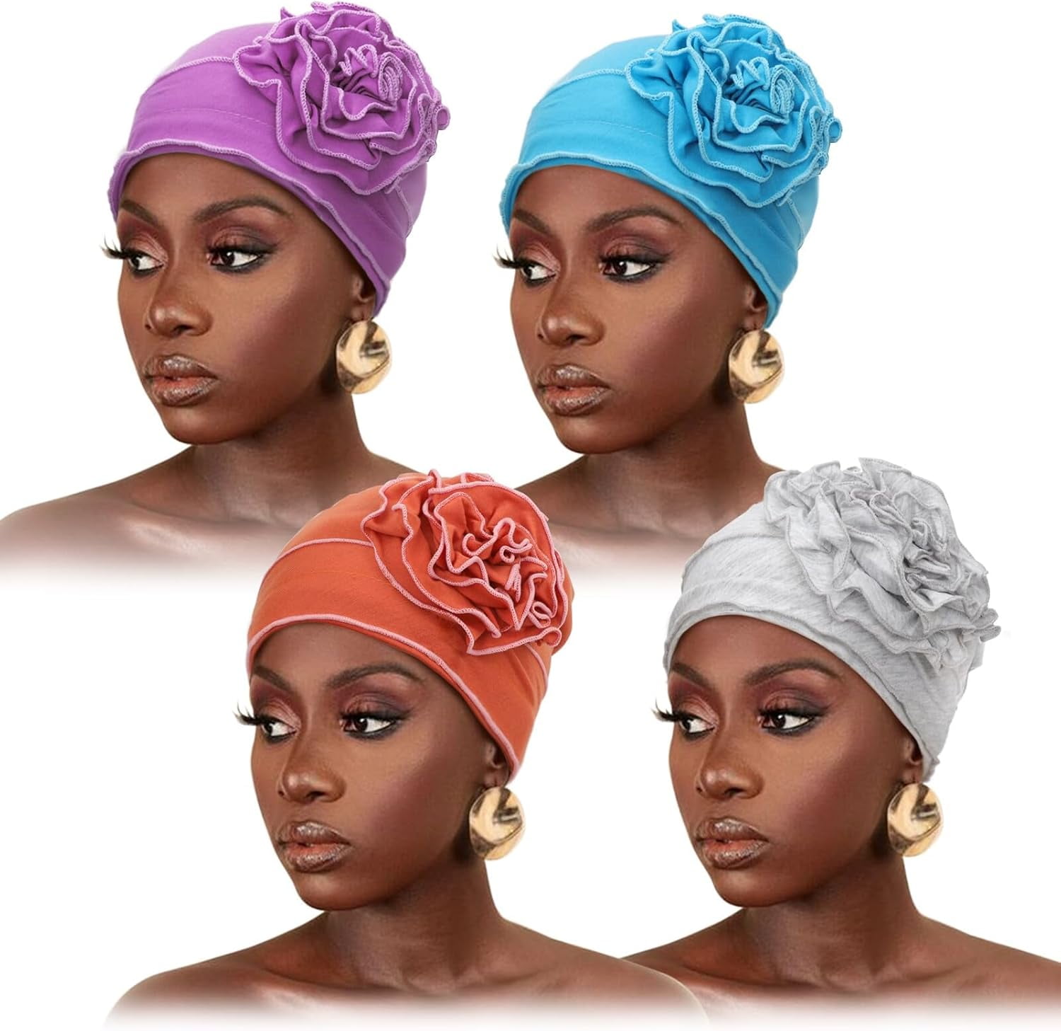 Turban Femme Chimio Hijab Tresse Soyeux Turban Chapeaux Pour