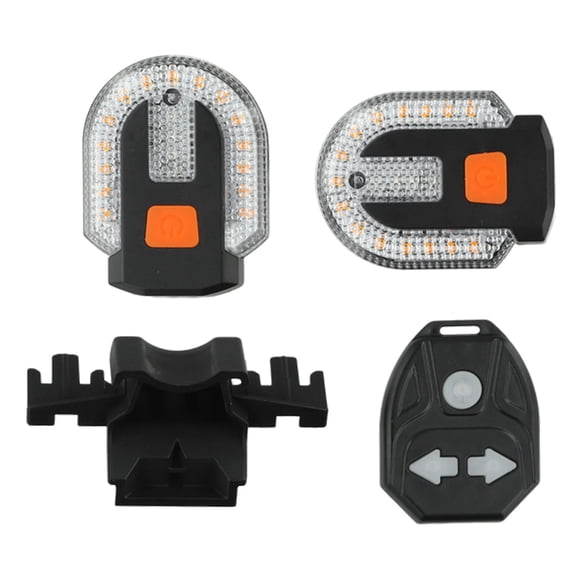 4Pcs Turn Signals for Bicycles with Alarm, USB Charging Remote Control Split/Integrated Bike Tail Light Rear Lights Can be Mounted on Front and Rear of Bicycle