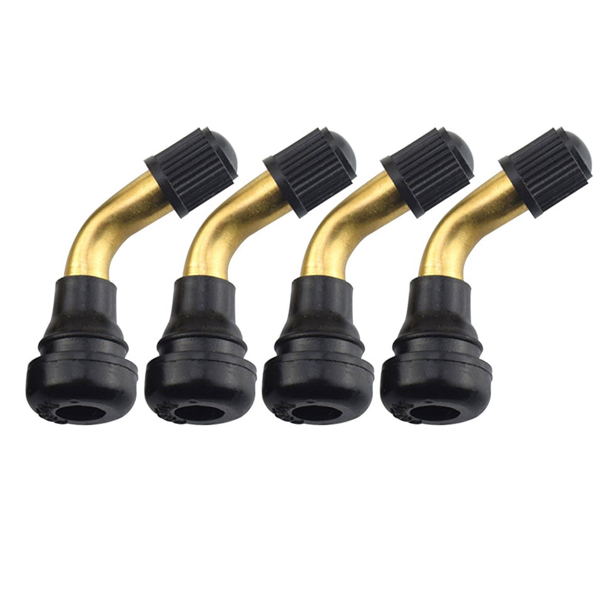 4Pcs Tyre Valves Stem Right Angle Snapin Rubber 90 Degree Brass for Electric Scooter and M365