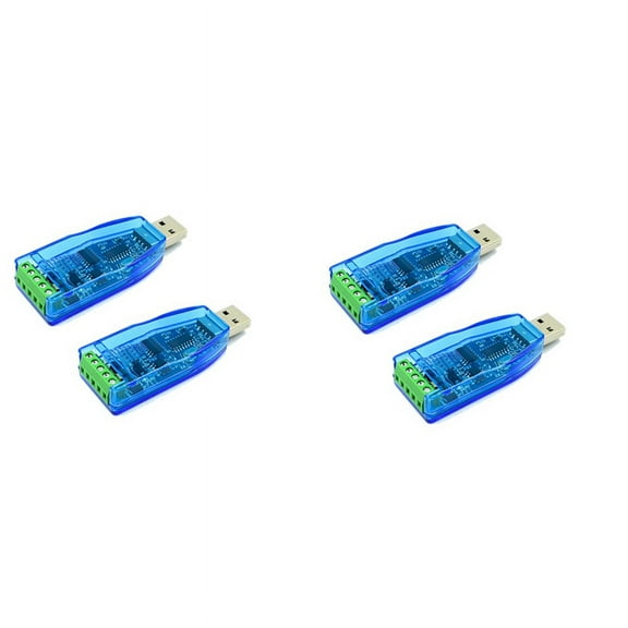 4Pcs USB to RS485 Converter Isolate Module Upgrade Industrial ESD Protection CH340E Standard -485 Connector Board,4 * USB to RS485 Communication Module,blue