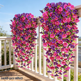 thumbnail image 1 of 4Pcs UV Resistant Morning Glory Artificial Flowers Artificial Hanging Flowers for Outdoors Realistic Faux Hanging Plants Decor for Outside Planter Porch Patio Garden, 1 of 7