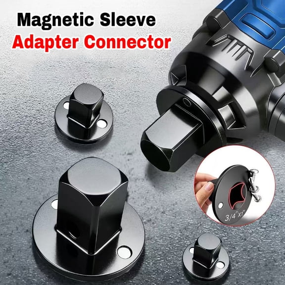 4Pcs Ultra-Low Profile Impact Socket Adapter Set, Low Profile Socket Adapter Work with Impact Wrench, 3/8" to 1/2", 1/4" to 3/8", 3/4" to 1", 1/2" to 3/4" Stubby Drive Ratchet Adapter Kit Black