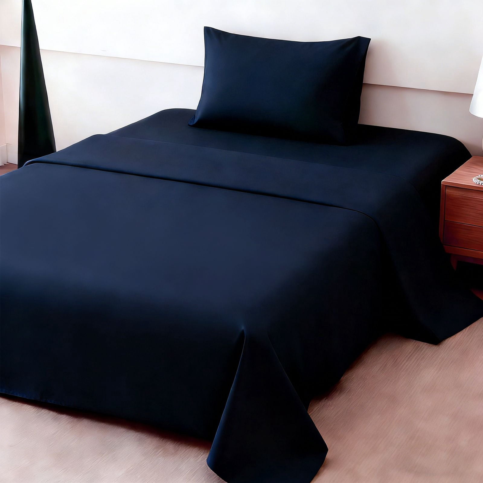 4Pcs Ultra-Soft 85g Sheet and Pillowcase Set, Soft Solid Color, Machine Washable, Suitable For All Seasons, Christmas Comfortable Bedding Set, Available For Single, Double, King, and Queen Beds