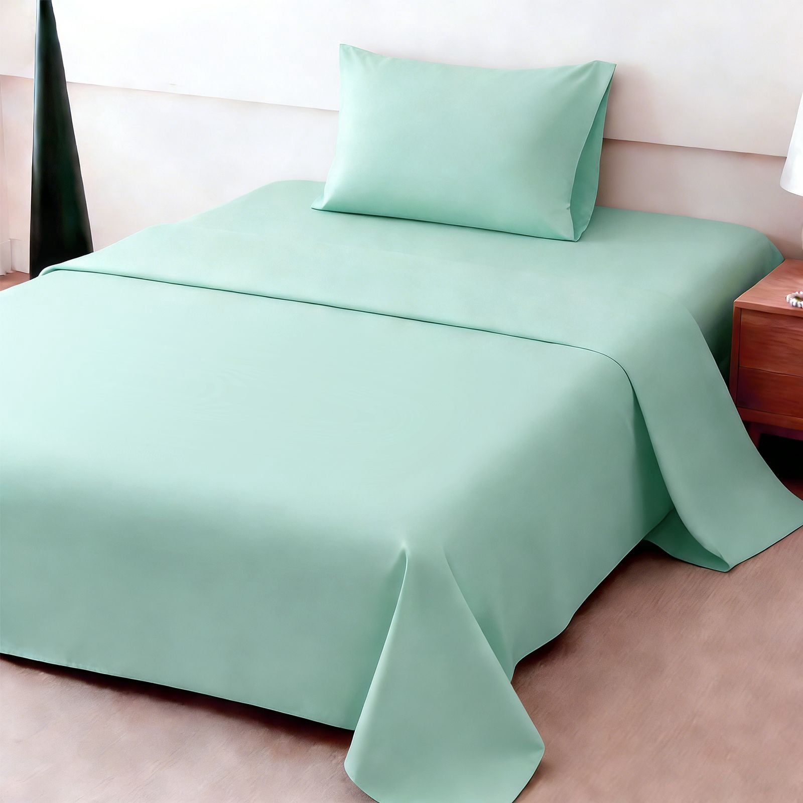 4Pcs Ultra-Soft 85g Sheet and Pillowcase Set, Soft Solid Color, Machine Washable, Suitable For All Seasons, Christmas Comfortable Bedding Set, Available For Single, Double, King, and Queen Beds